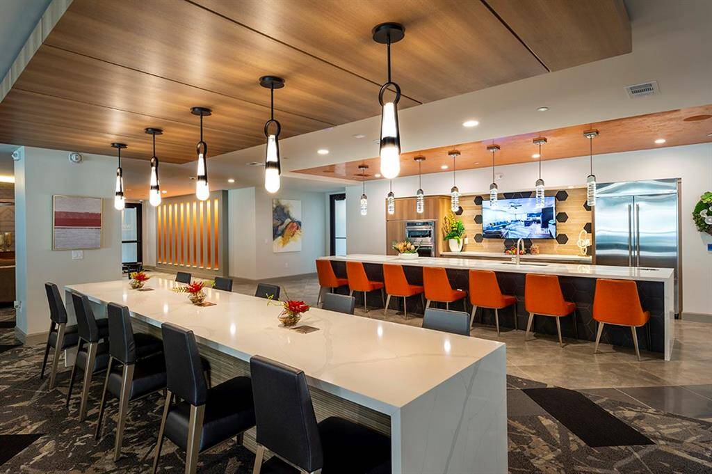 Common area catering kitchen and seating