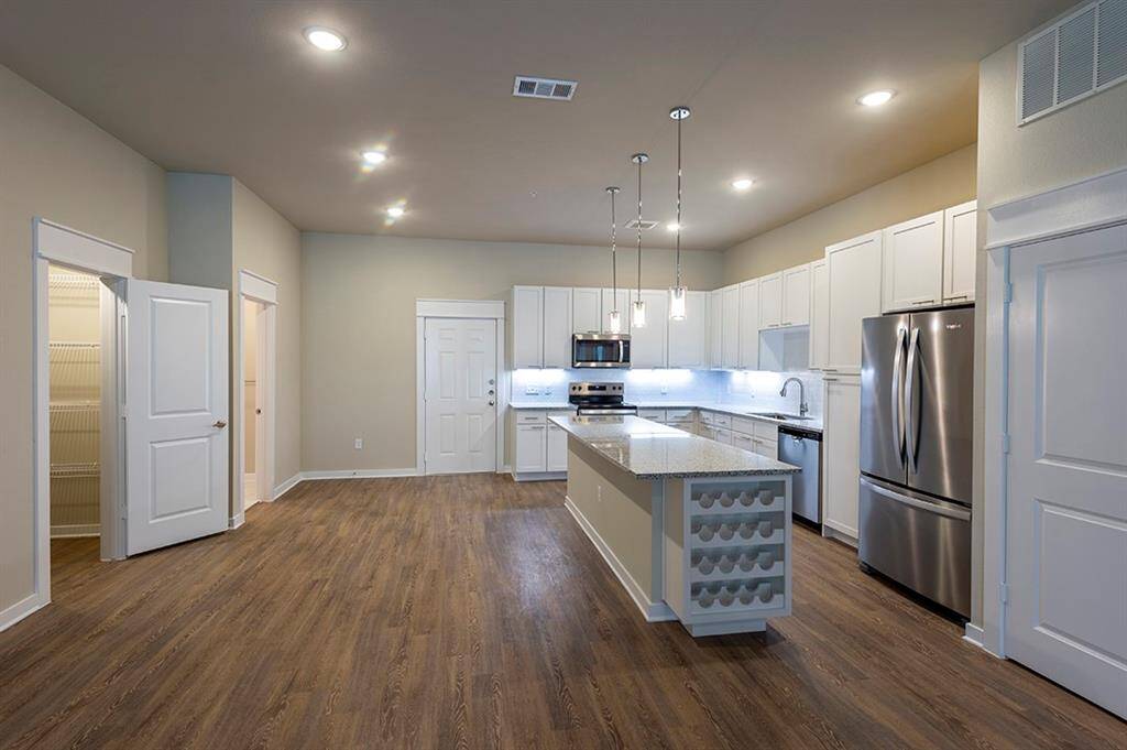 Island kitchen and half bath