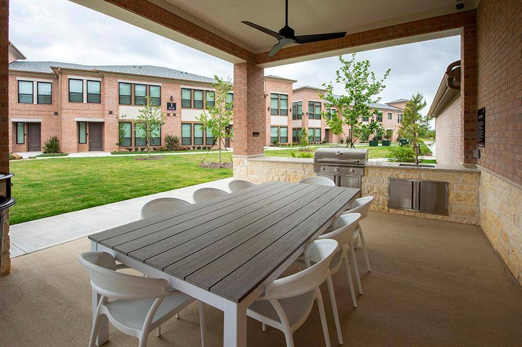 Grilling area with gas grills
