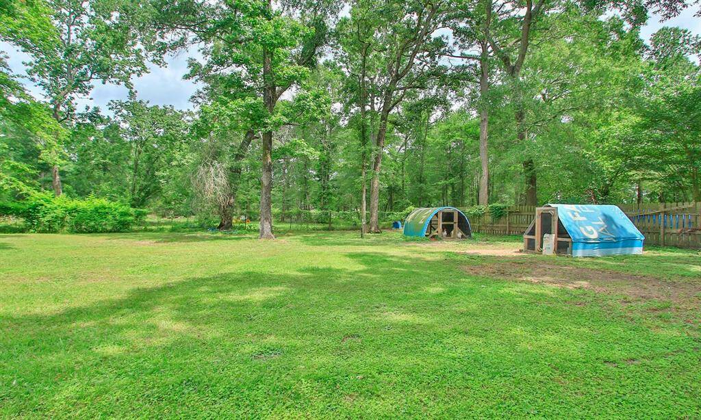 The rounded chicken coop will stay with the property!