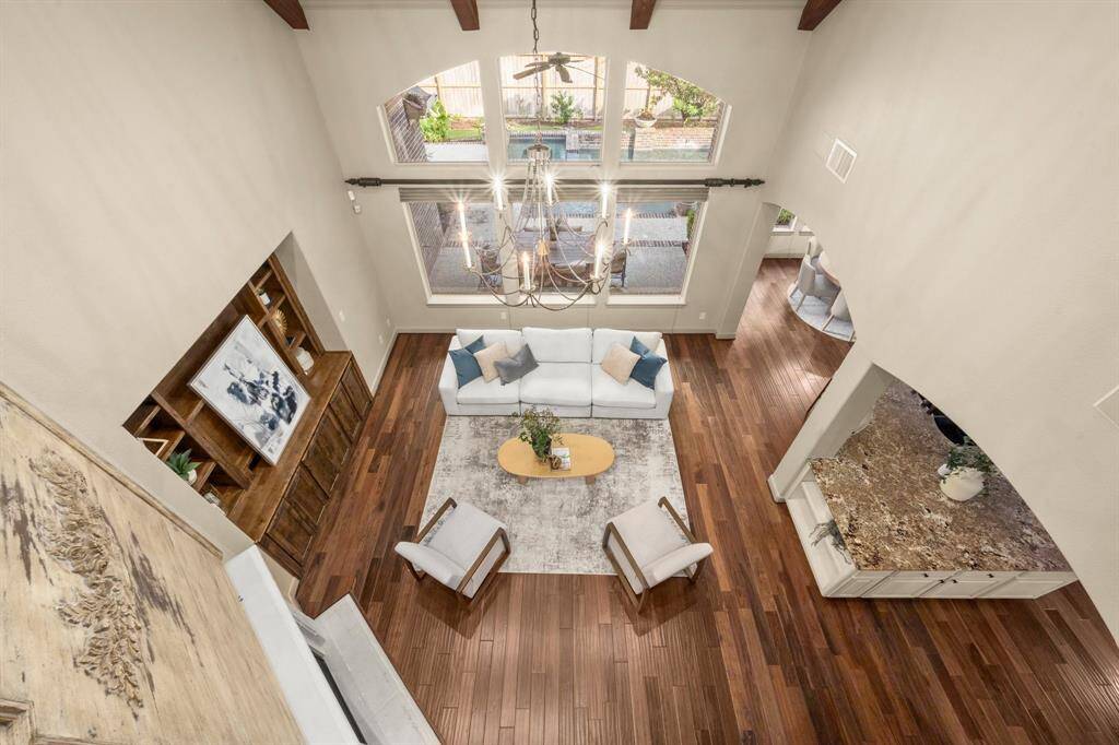 Living room view from upstairs landing