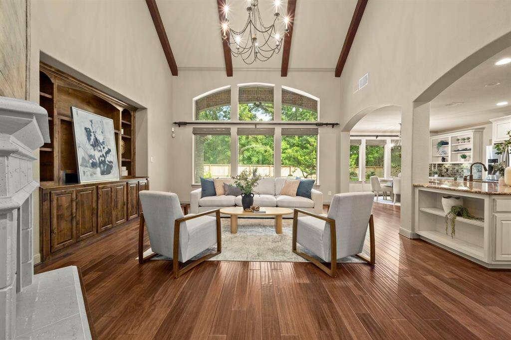 Take a look at that stunning ceiling and views of your private pool!