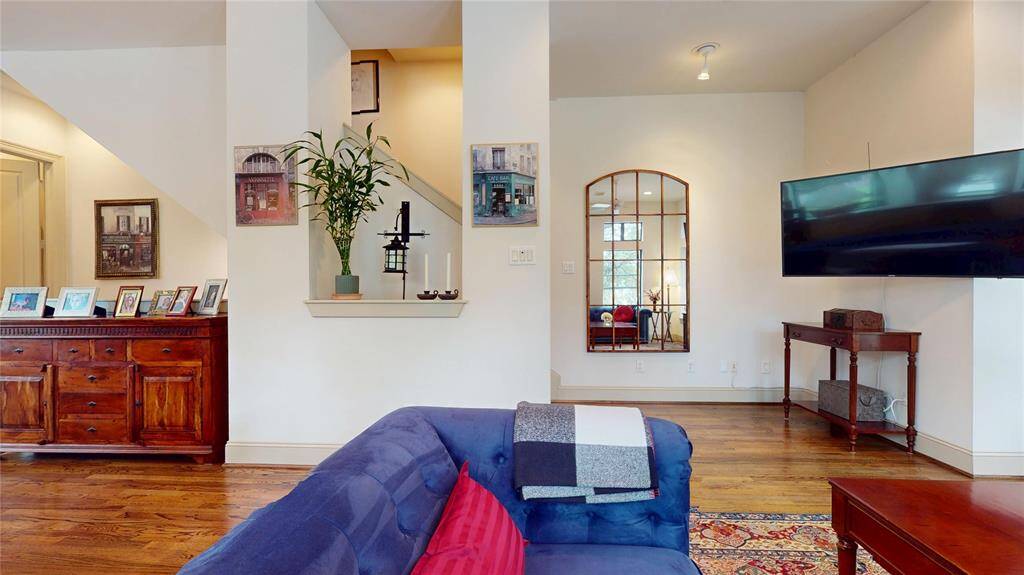 Another view of the living area and the staircase leading to the third floor...