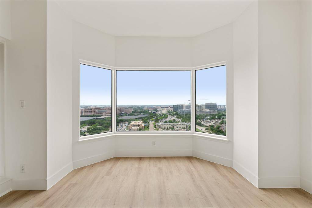 Dining room with 19th floor views.