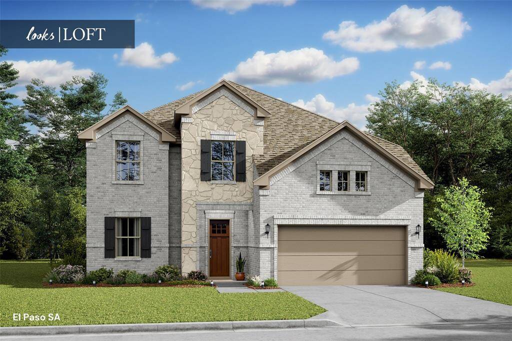 Gorgeous El Paso home design in SA elevation built by K. Hovnanian Homes in the master planned community of Marvida. (*Artist rendering used for illustration purposes only.)