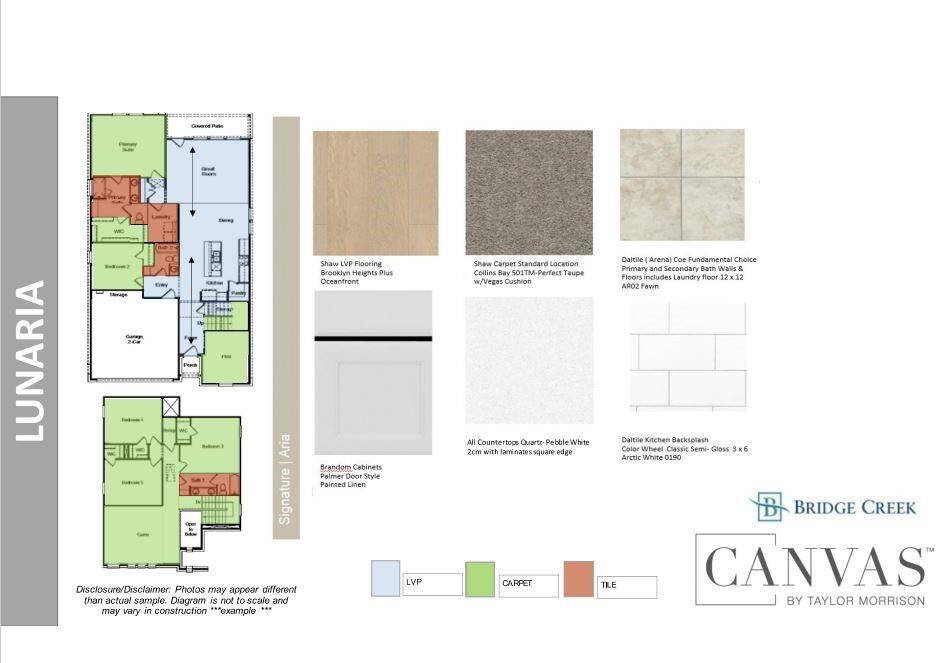 Design Selections.  Home is under construction and selections are subject to change.