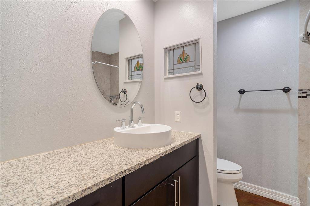 Second full bath with granite countertops, added counterspace
