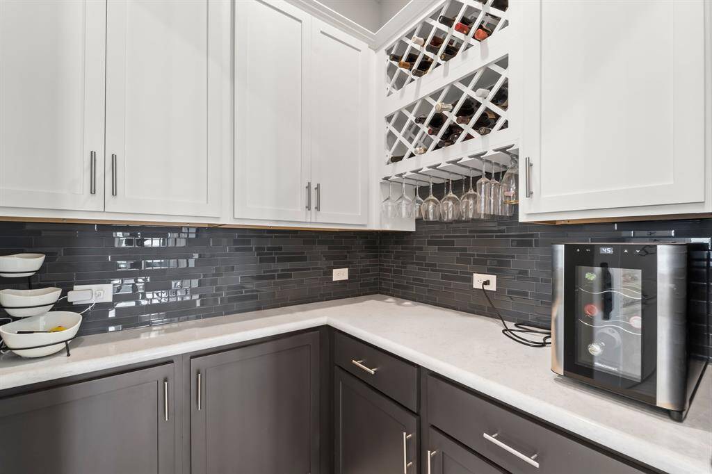 What a great use of space with this added wine grotto just off the kitchen and dining room.