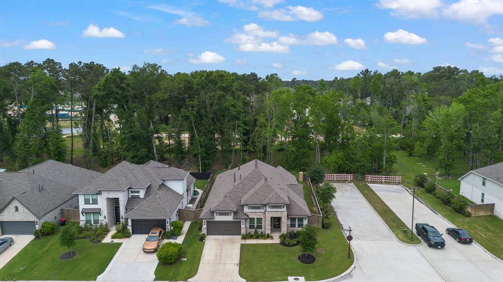 Ariel view of the front of the home.