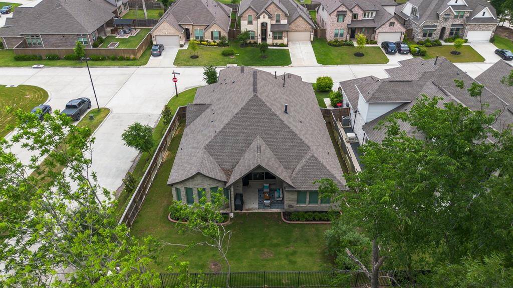 Ariel view from the back of the home.