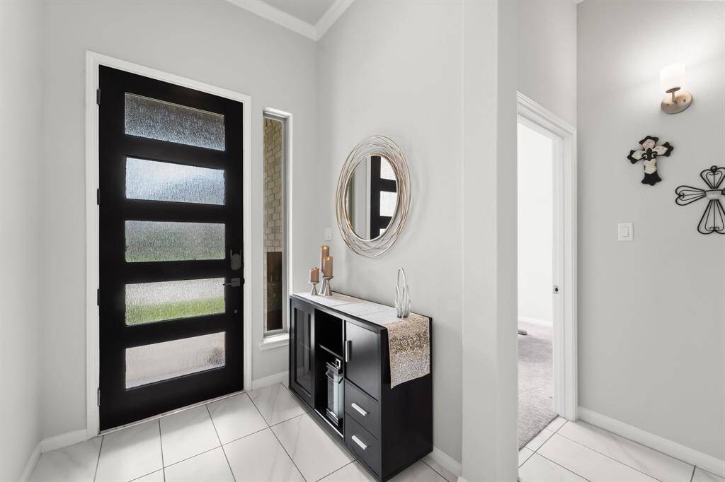 Following the floorplan from the front door entryway.