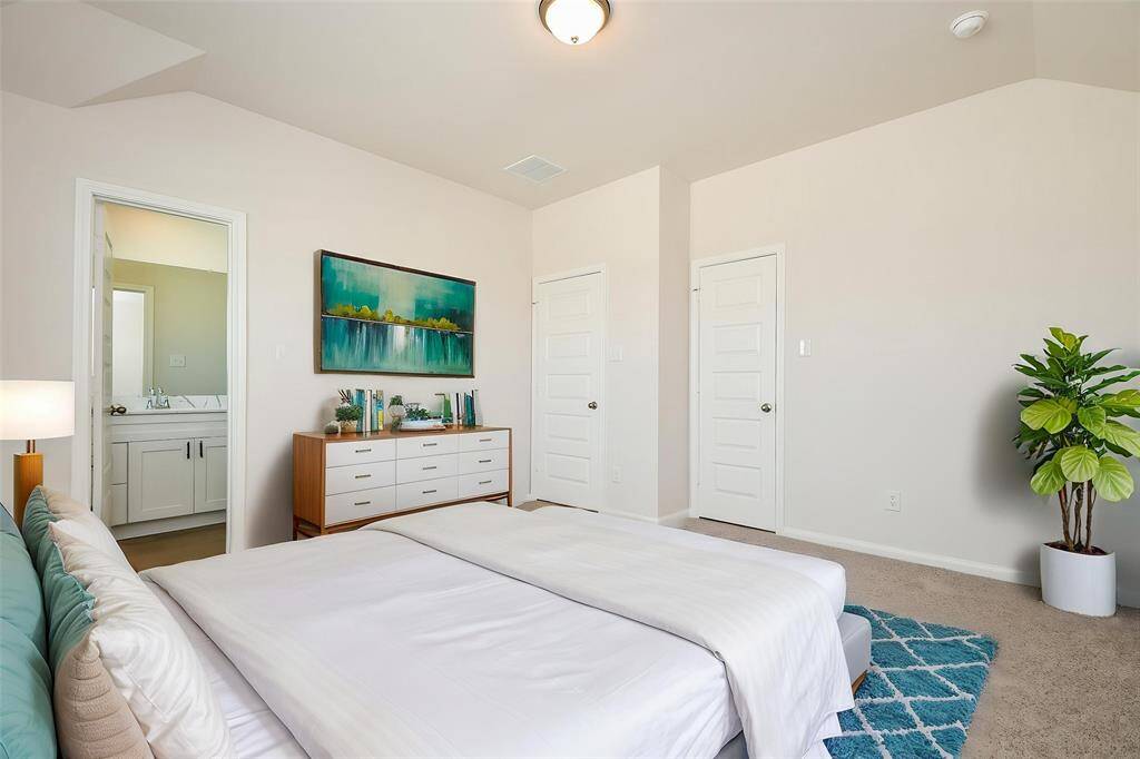 The crisp white walls are perfect for your style of decor.