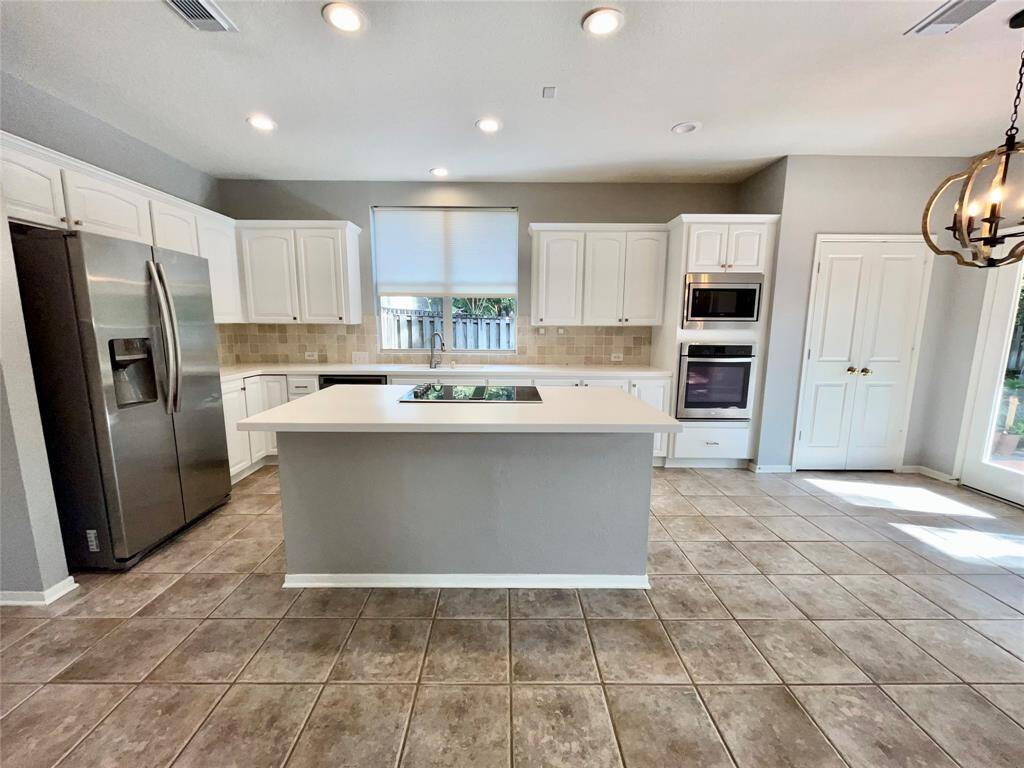 Recently painted kitchen cabinets