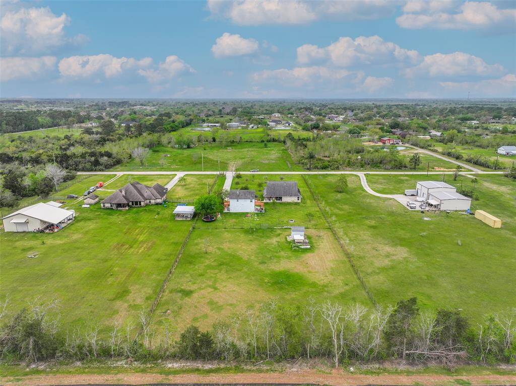 Aerial view from the back of the property