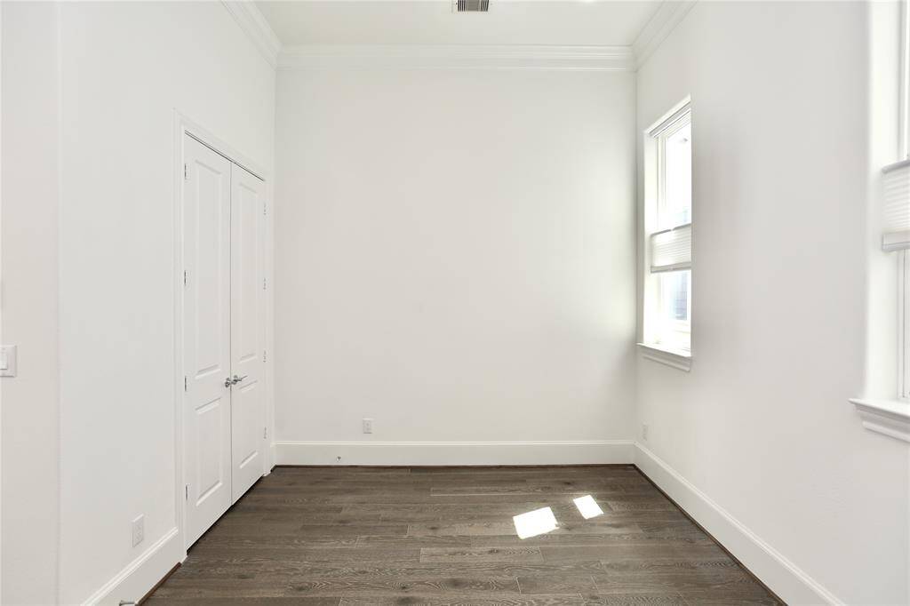 Double door pantry on the left
