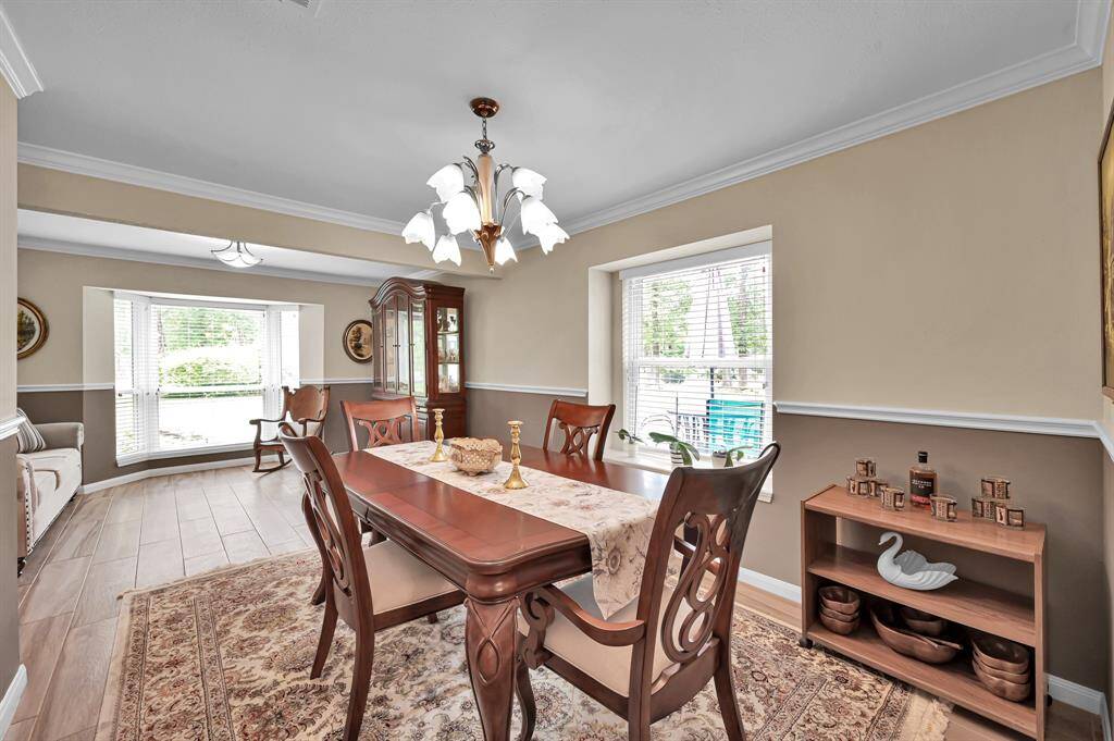 Formal dining off of the kitchen.