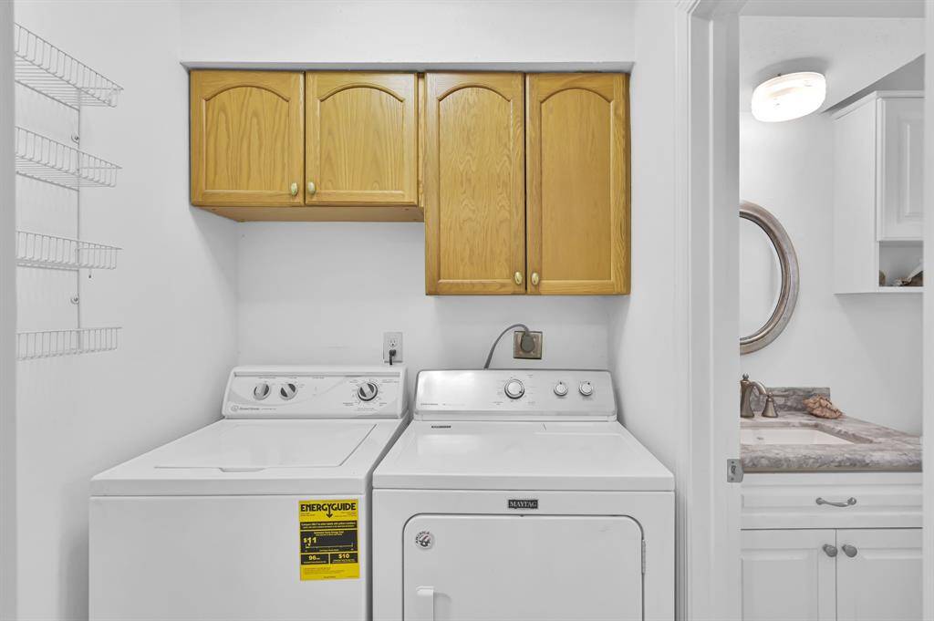 Laundry room and half bath.