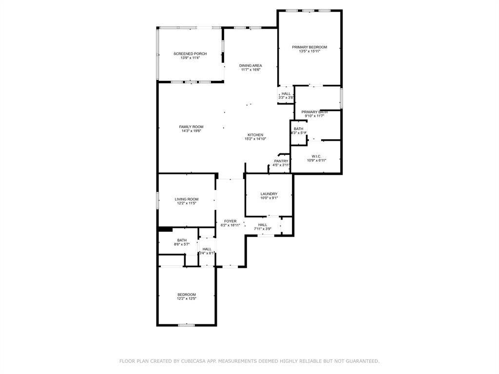 Floor Plan created by CubiCasa - please check for accuracy