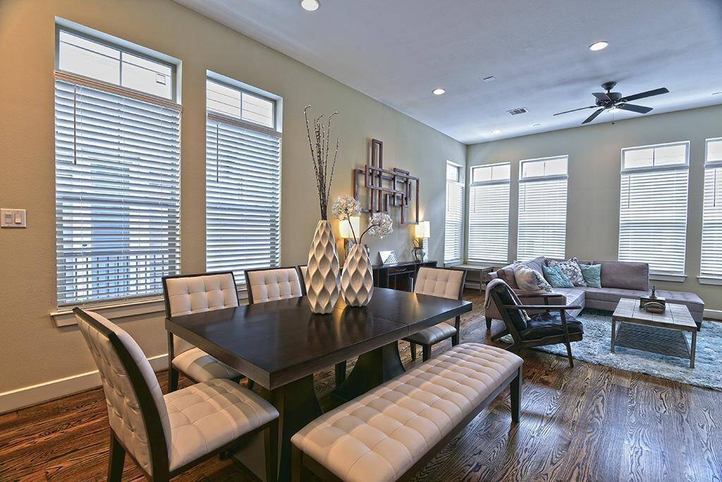 Large windows and transoms bring in so much natural light