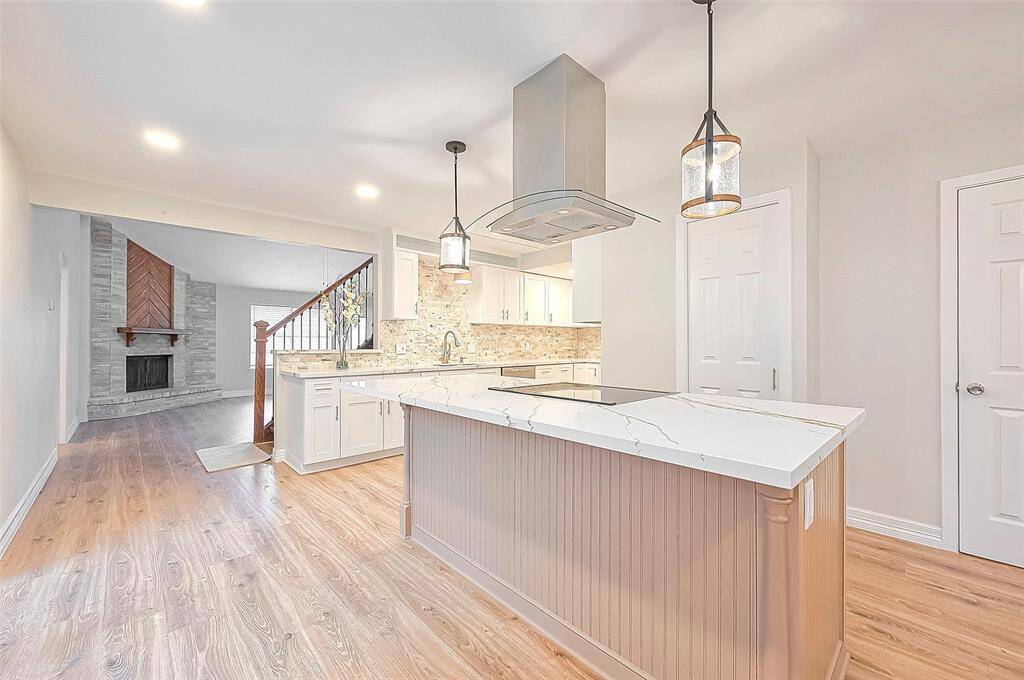 Kitchen and Living room view
