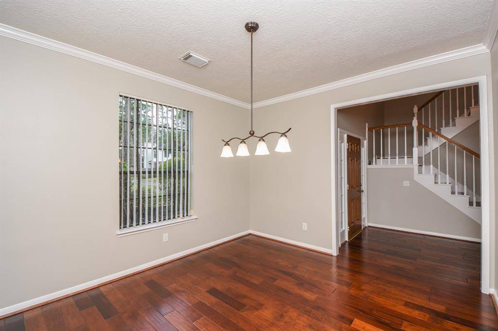 Gather friends and family in this inviting dining room.