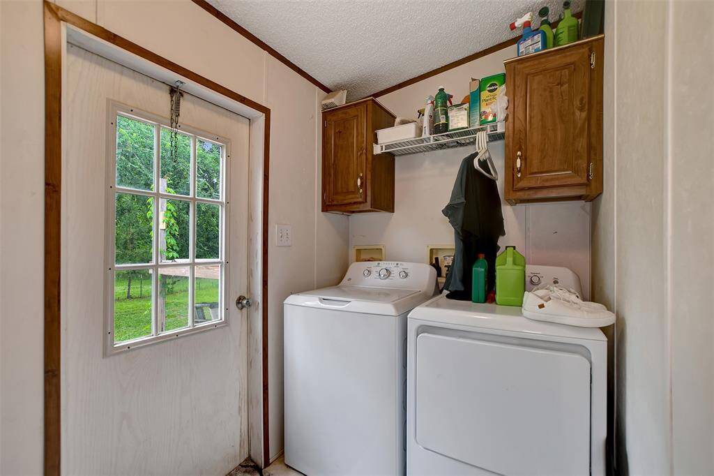 Laundry room leading to back porch