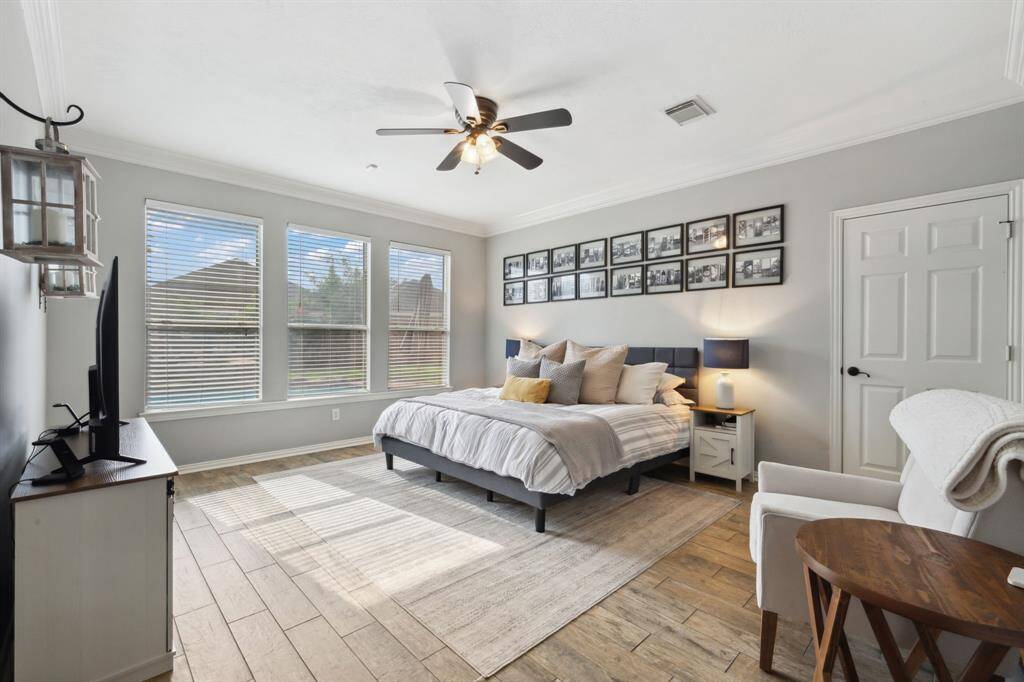 Primary retreat! tile flooring for easy maintenance.