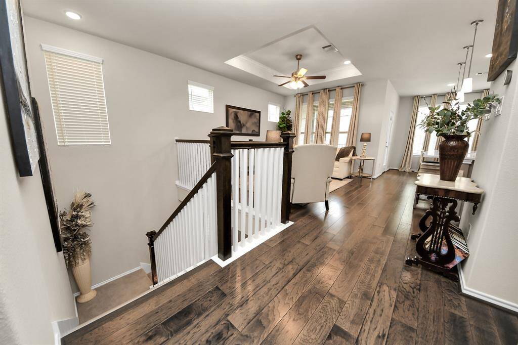 Exit to the bacjyard space from this bedroom on first level.