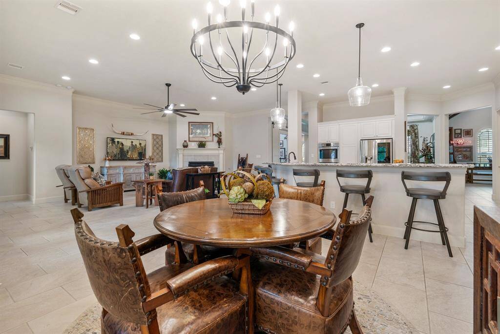 This open concept main living space flows effortlessly and encourages togetherness and communication.