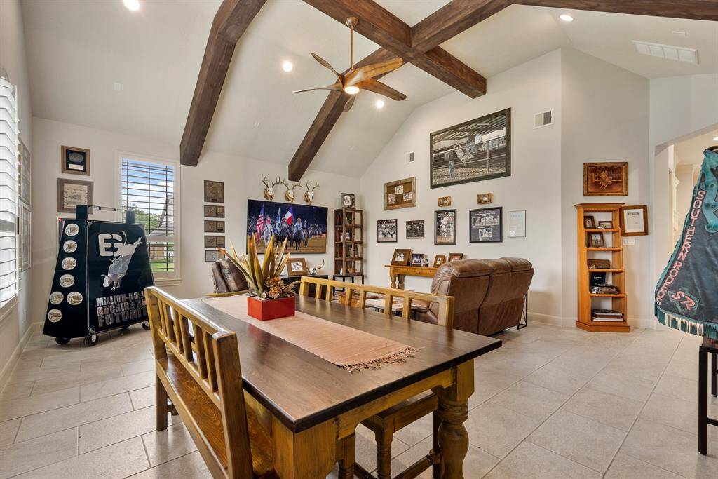 This space is so large it can house a TV, cozy seating, casual dining, AND a pool table! The options are endless!