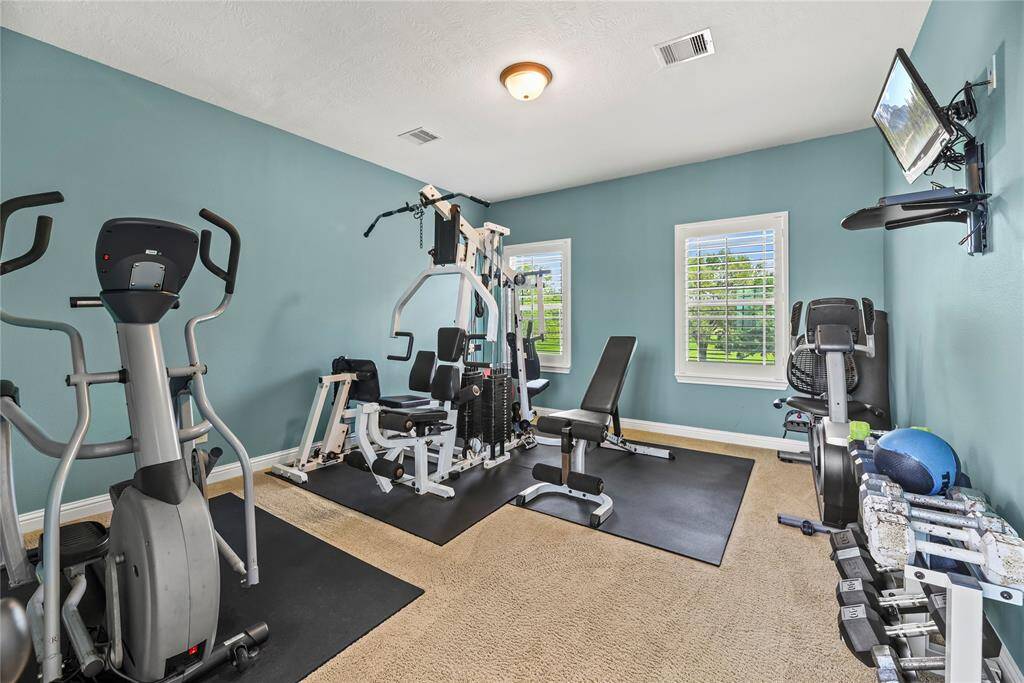 The gym located on the second floor by the game room.
