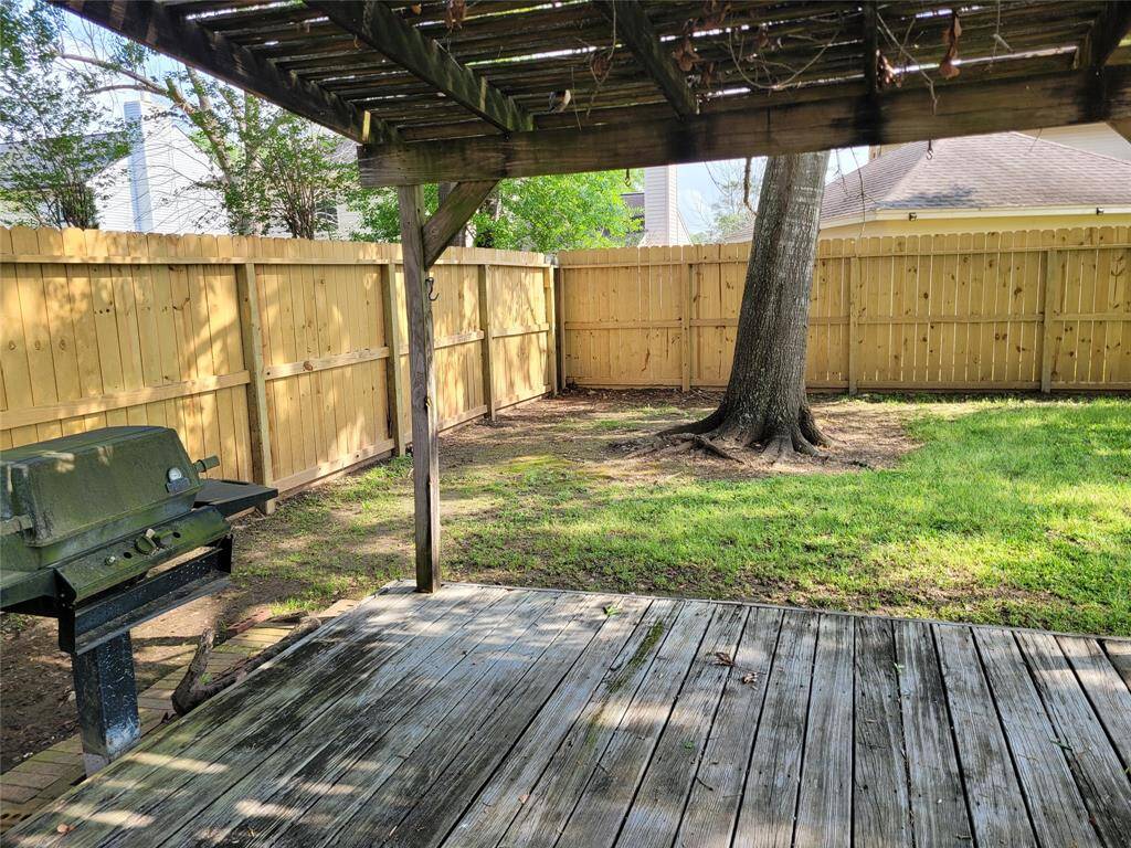 back patio and yard
