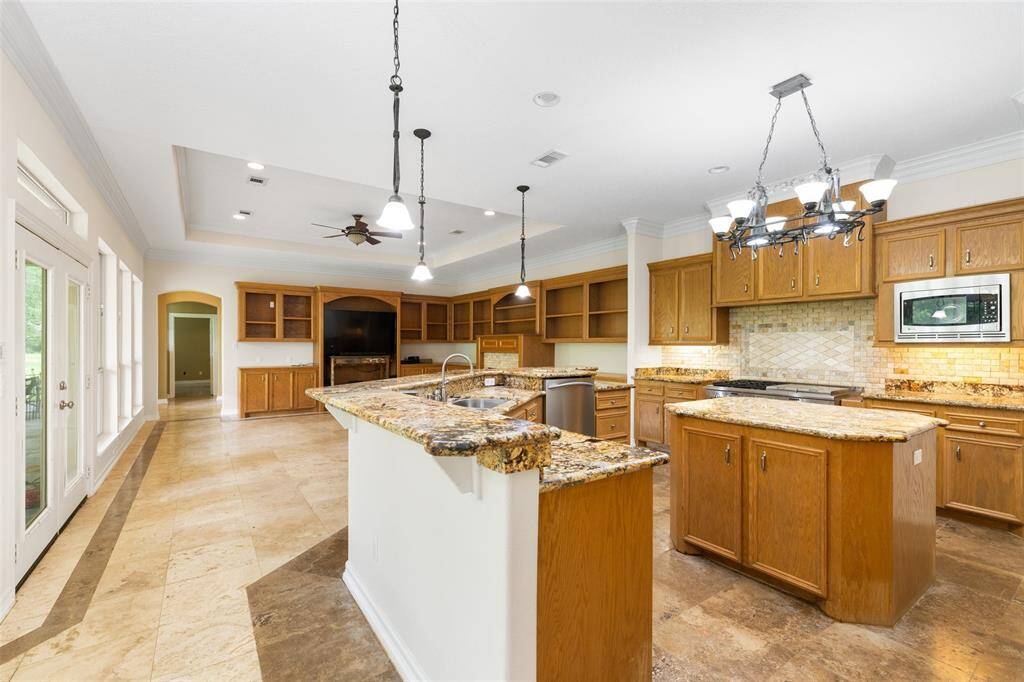 Kitchen is open to the family room.