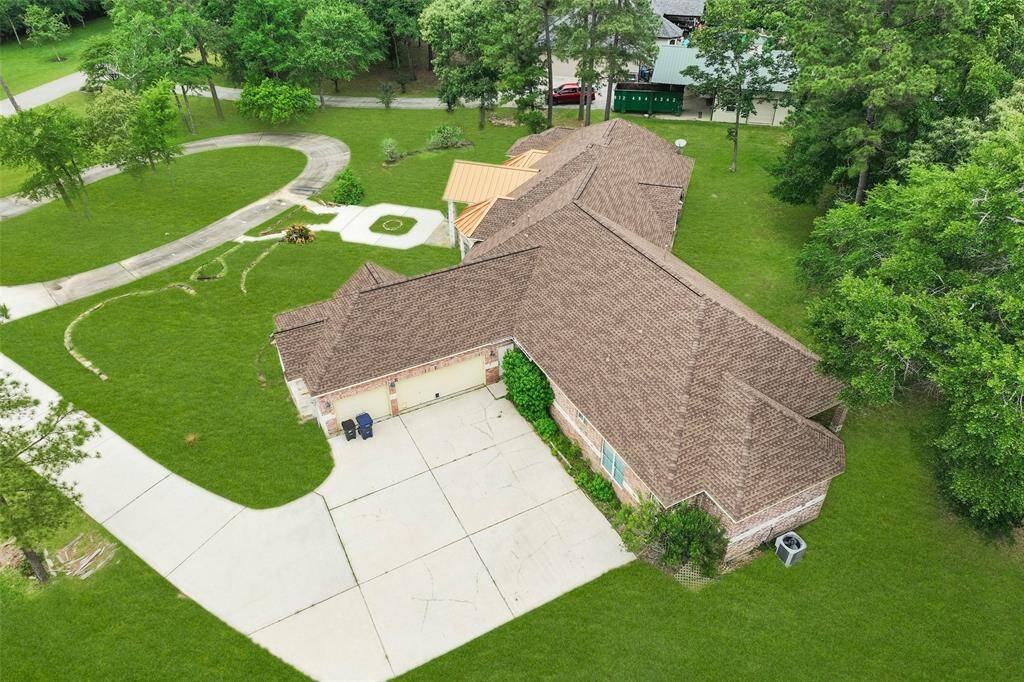 Another aerial view of the side of the house.