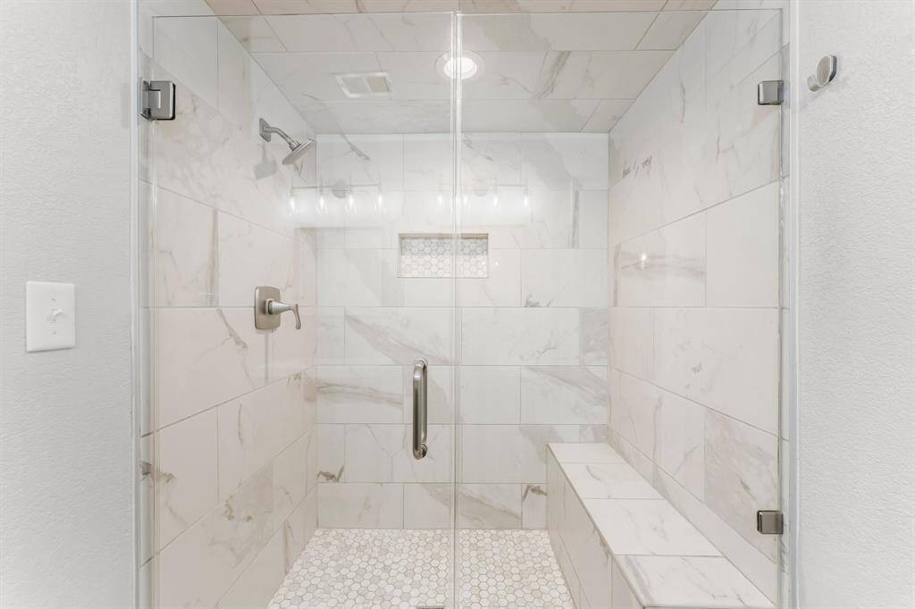 Glass Shower with bench!