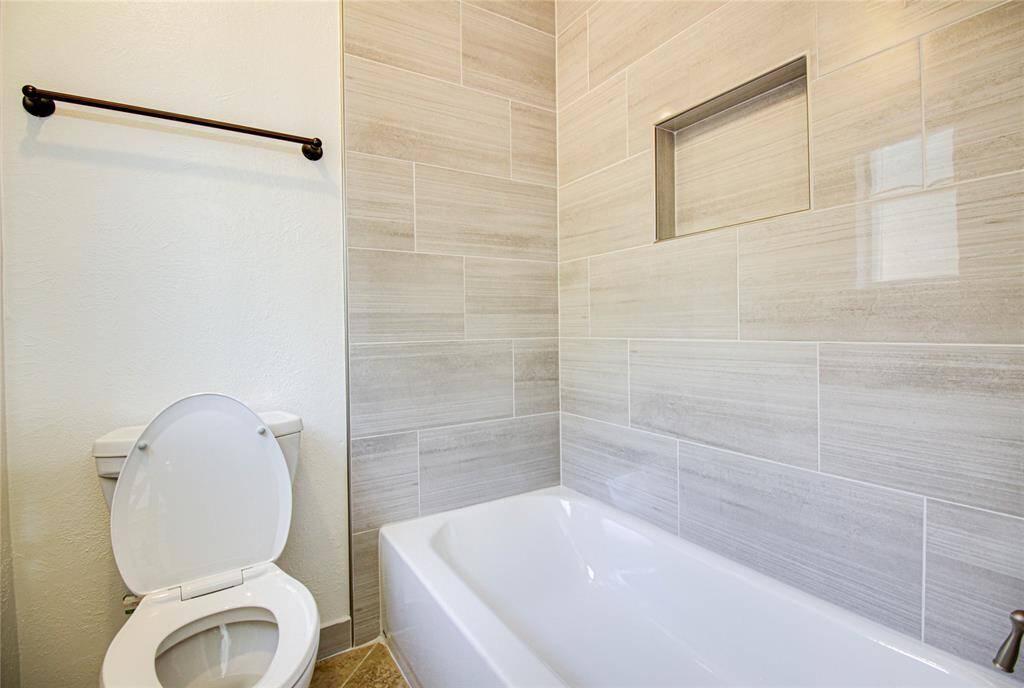 New shower in secondary bathroom.