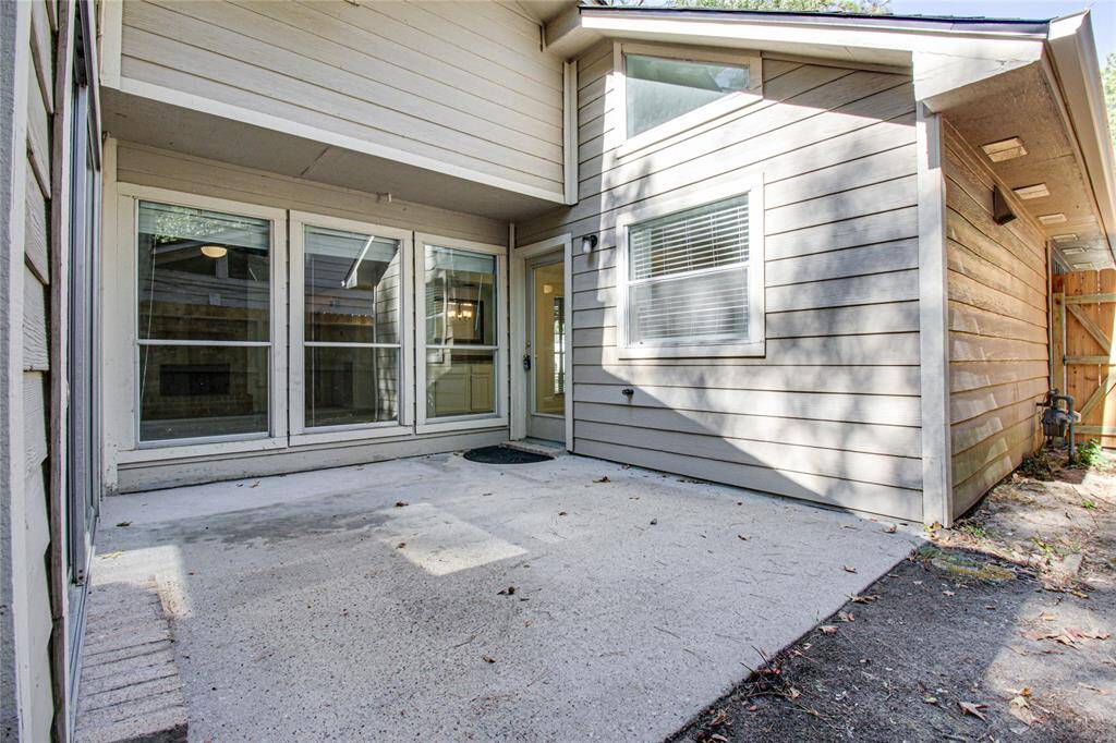 Patio on side of home.