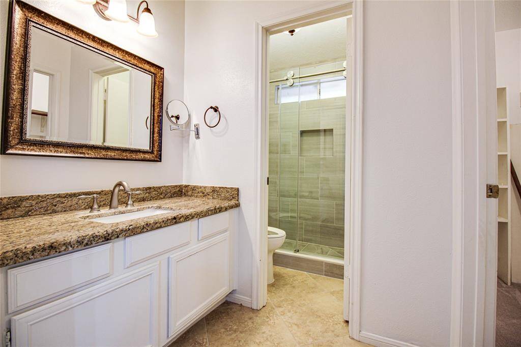 Primary bath has been remodeled.