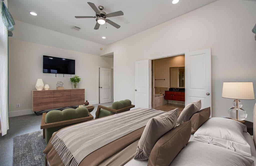 Master Bedroom with ensuite Bathroom.  Virtually staged.