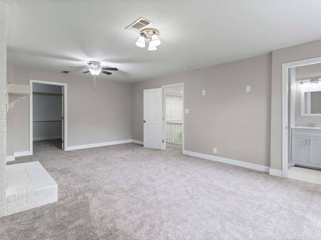Closet on left, bath on right