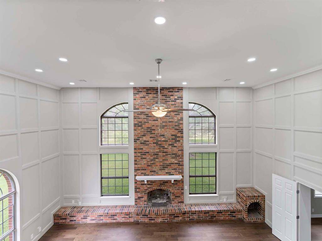 Family room from balcony off upstairs Primary bedroom