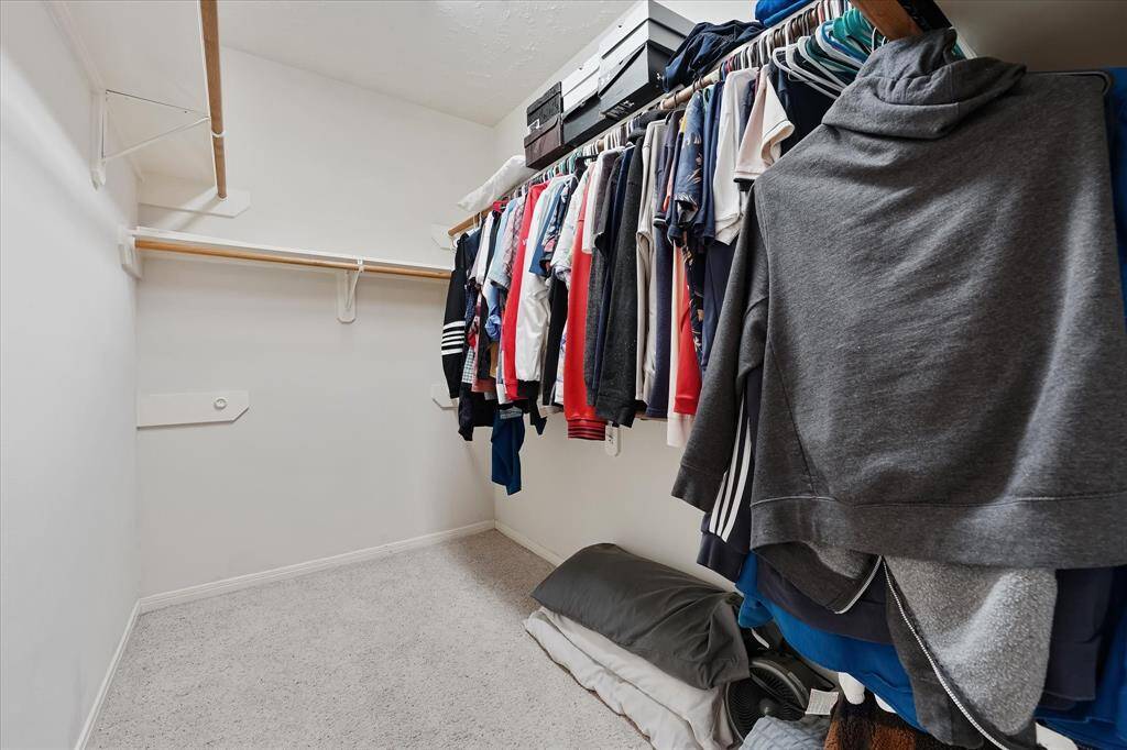 Walk in closet with more room for additional shelving