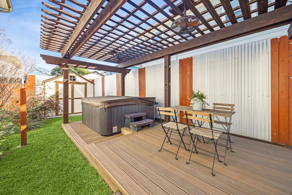 PICTURESQUE BACK PATIO WITH HOT TUB