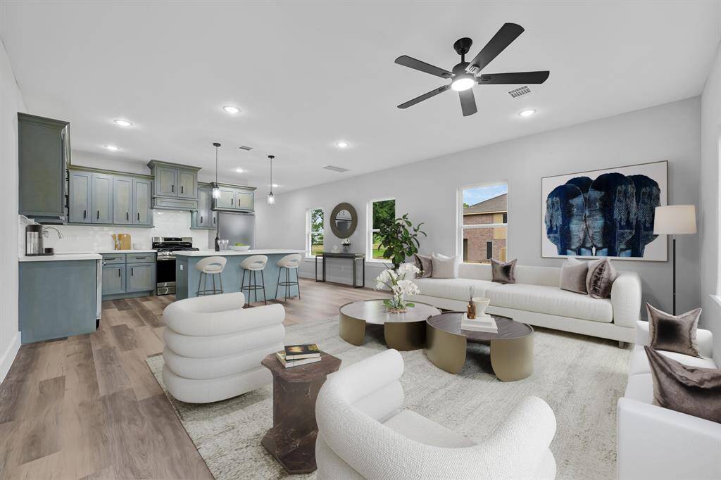 Staged picture of the living room