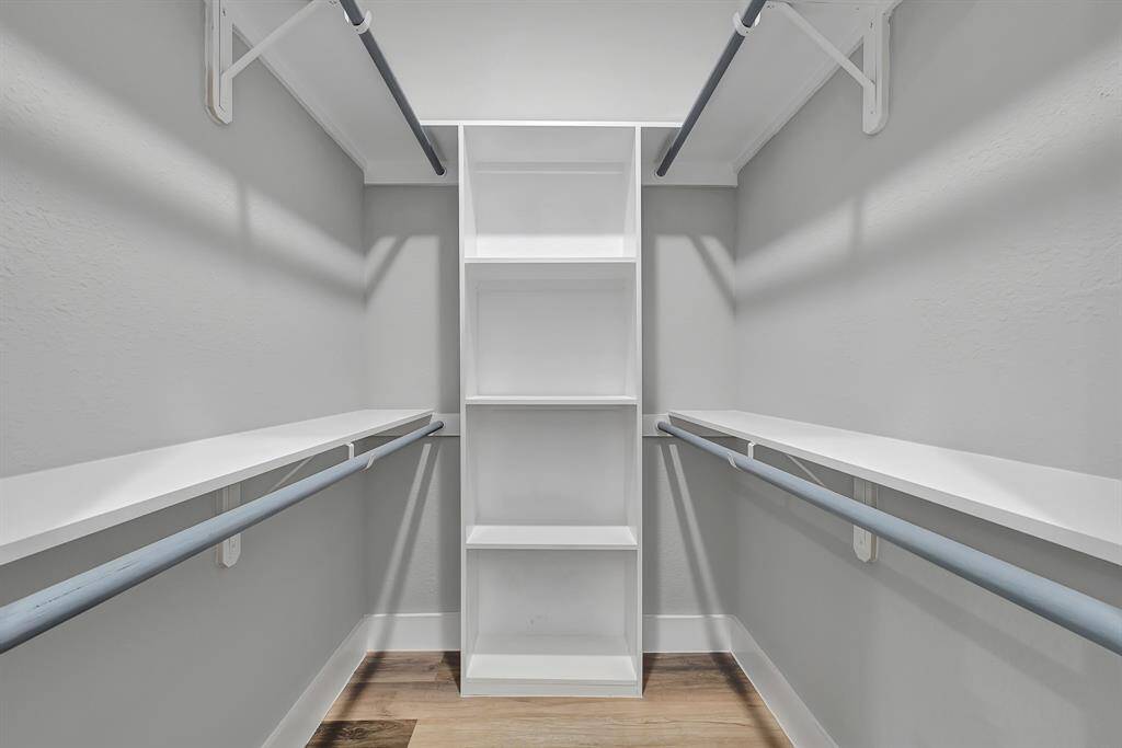 Master bedroom has two walk-in closets