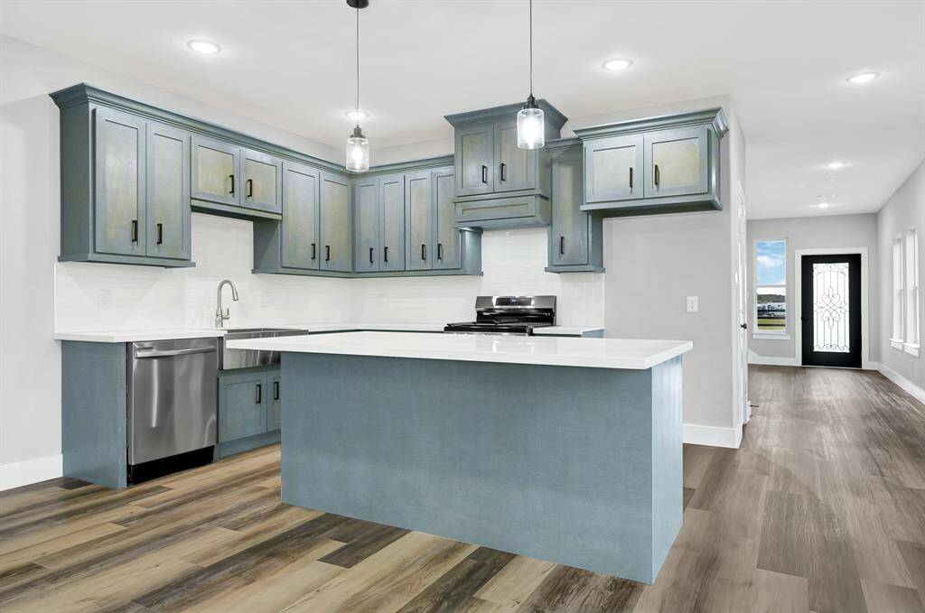 On-site custom made cabinets with shaker doors, soft close hinges