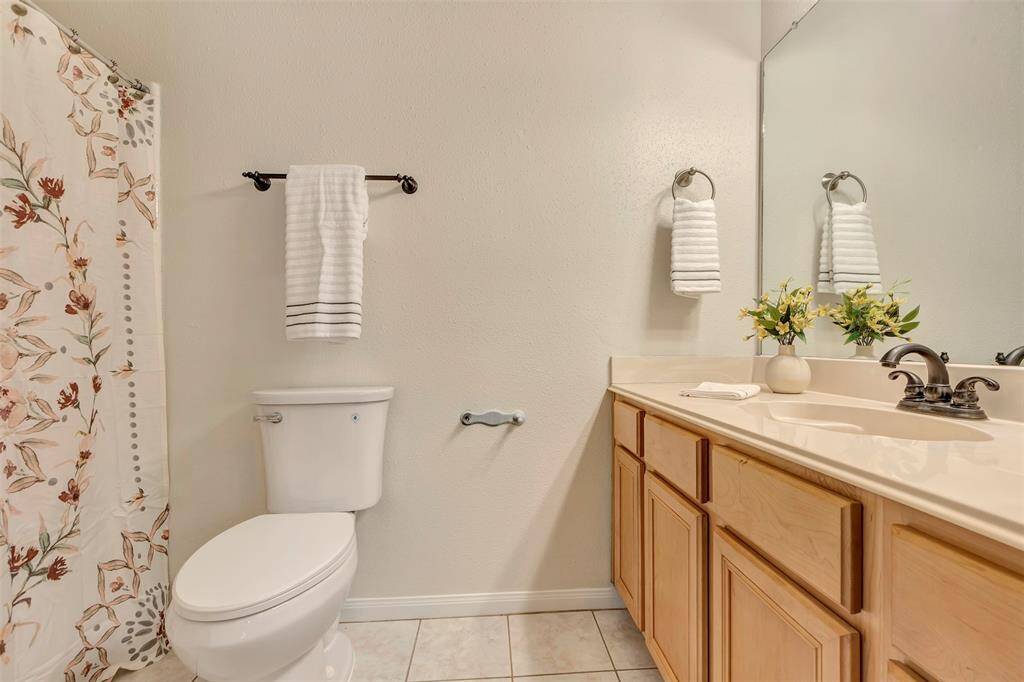Spacious second bathroom.
