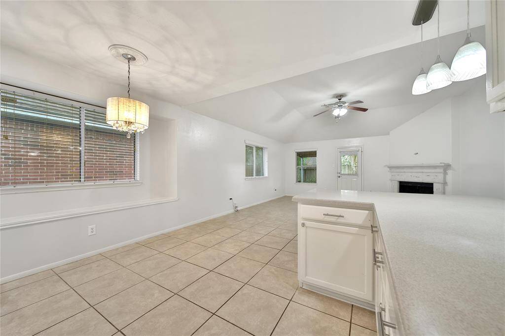 Kitchen open to living room