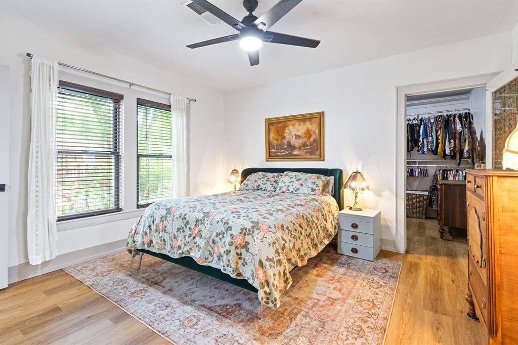 Primary bedroom with large walk-in closet/laundry room