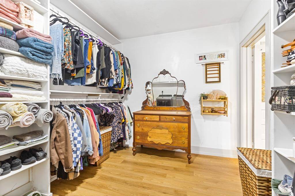 Primary closet and laundry room